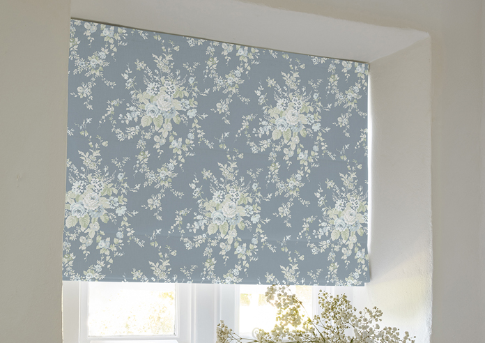 Shabby Chic by Rachel Ashwell Garden Floral, Dusky Blue - Twist&Fit Roman Blind - Image 5